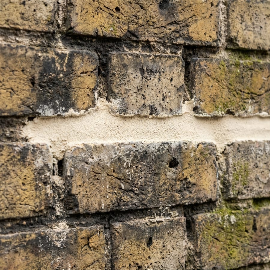 Victorian stock brick with fresh lime mortar repointing